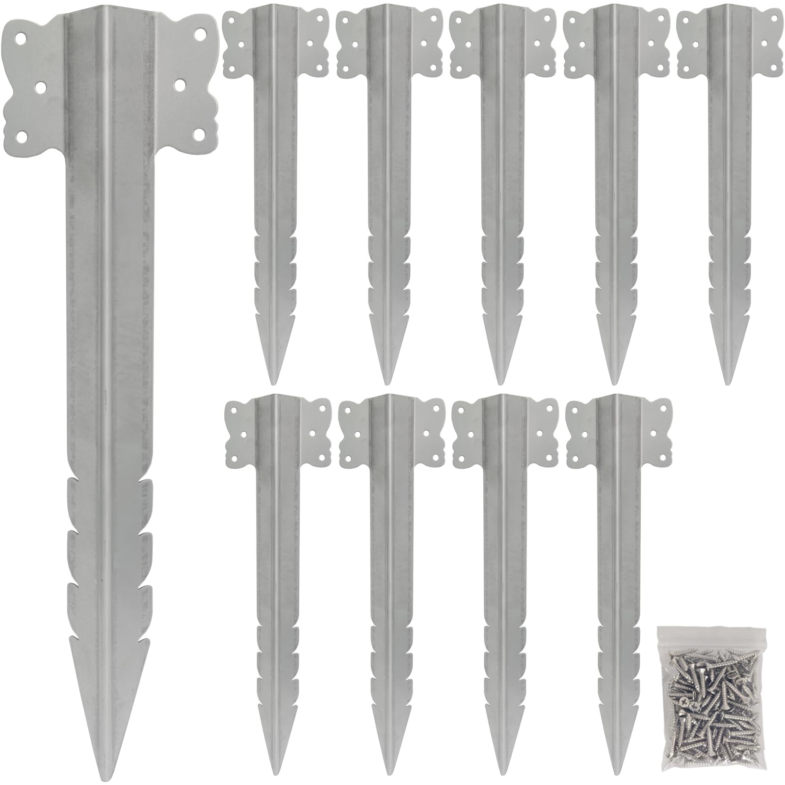 AMLOOPH Railway Sleeper Brackets, 10PCS Butterfly Sleeper Stakes For Garden โ image 1