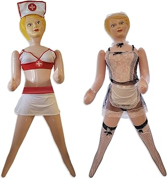 Merrimix - Ginger Maid Costume & Ginger Nurse Costume, Gag Gifts for Men, Bachelor Party Favors and Decorations Bachelorette Party Accessories Funny