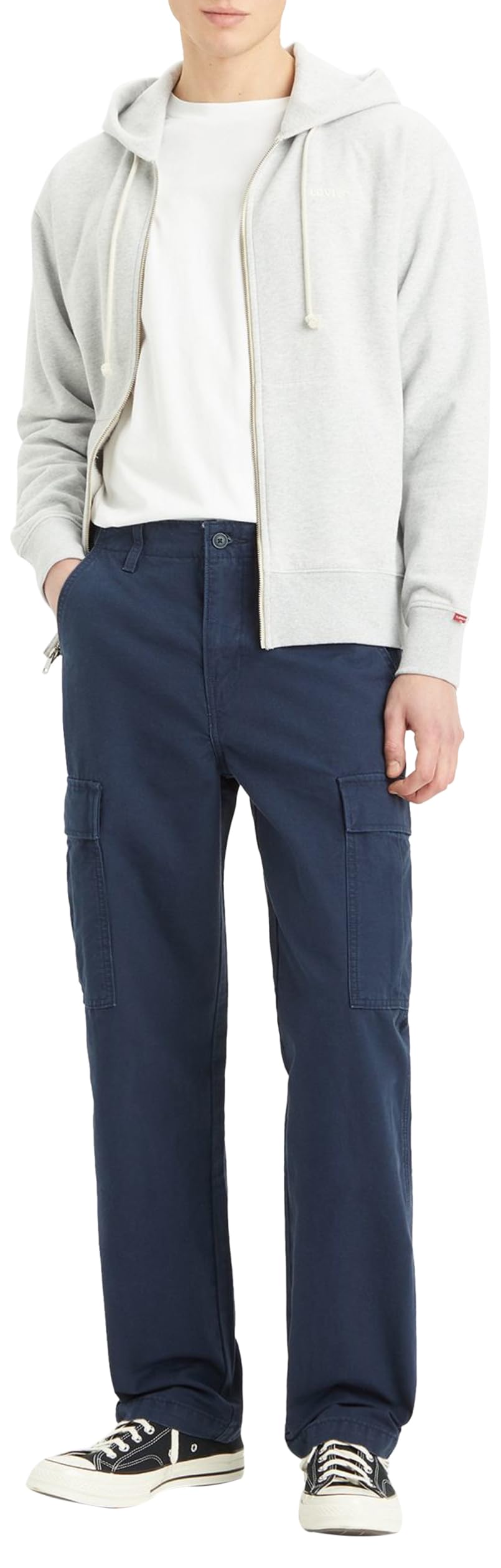 Levi's Men's Xx Cargo Straight Casual Khaki, Navy Blazer Canvas, 34 W/32 L