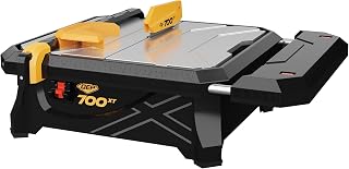 QEP 700XT 3/4 HP Wet Tile Saw with 7" Diamond Blade & 8" Table Extension - Precise Cuts for Ceramic, Porcelain & Stone