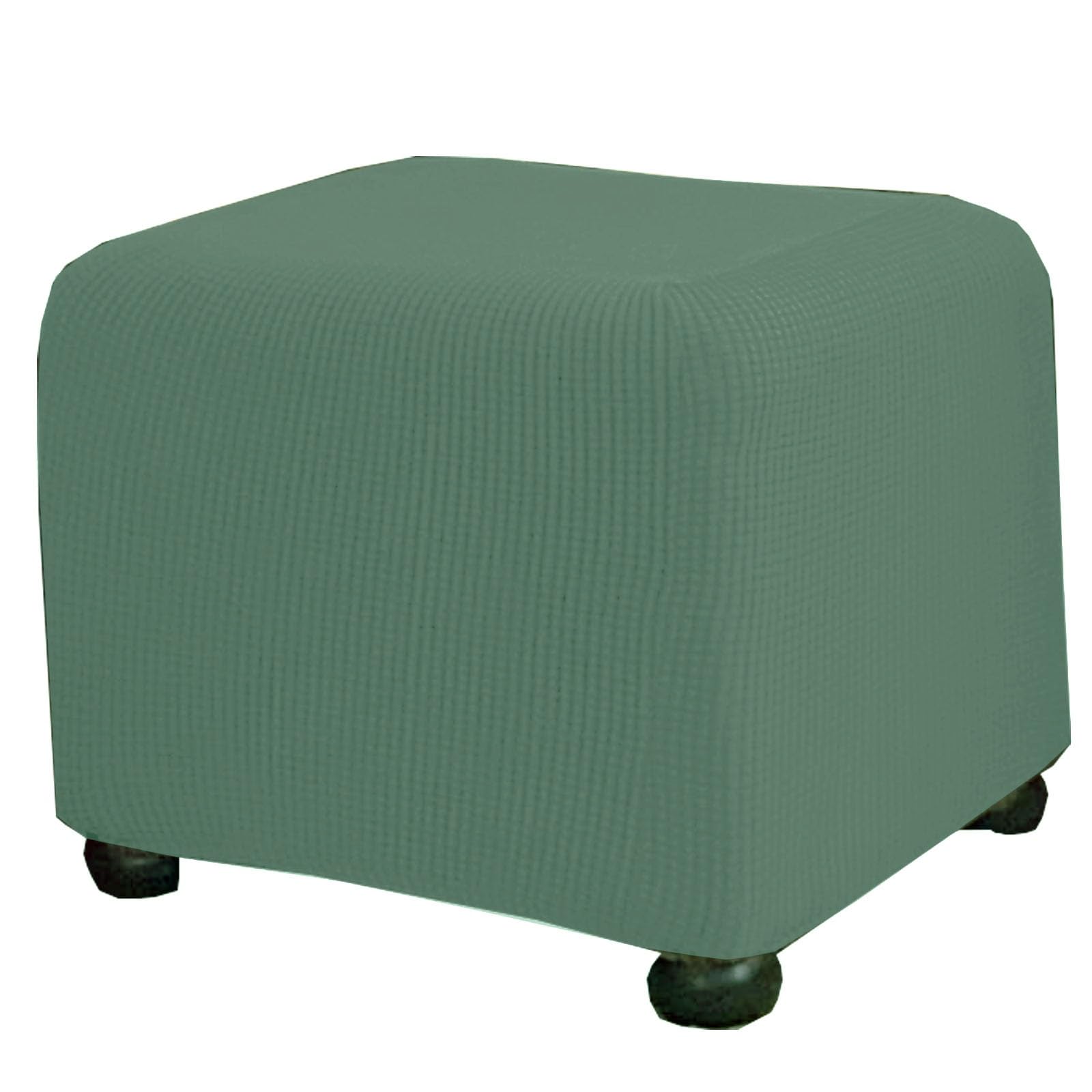 Miecoae Stretch Fabric Ottoman Cover Square Foot Stool Covers Rectangular 10 14 16 18 20 22 26 30 32 34 35 38 in Stool Cover Furniture Covers(C2,75-85x75-85x40-50)