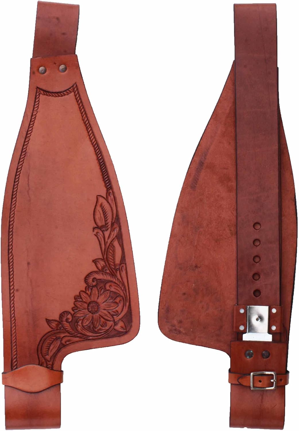 CHALLENGER Horse Horse Western Adult Floral Leather Replacement Saddle Fenders 5259