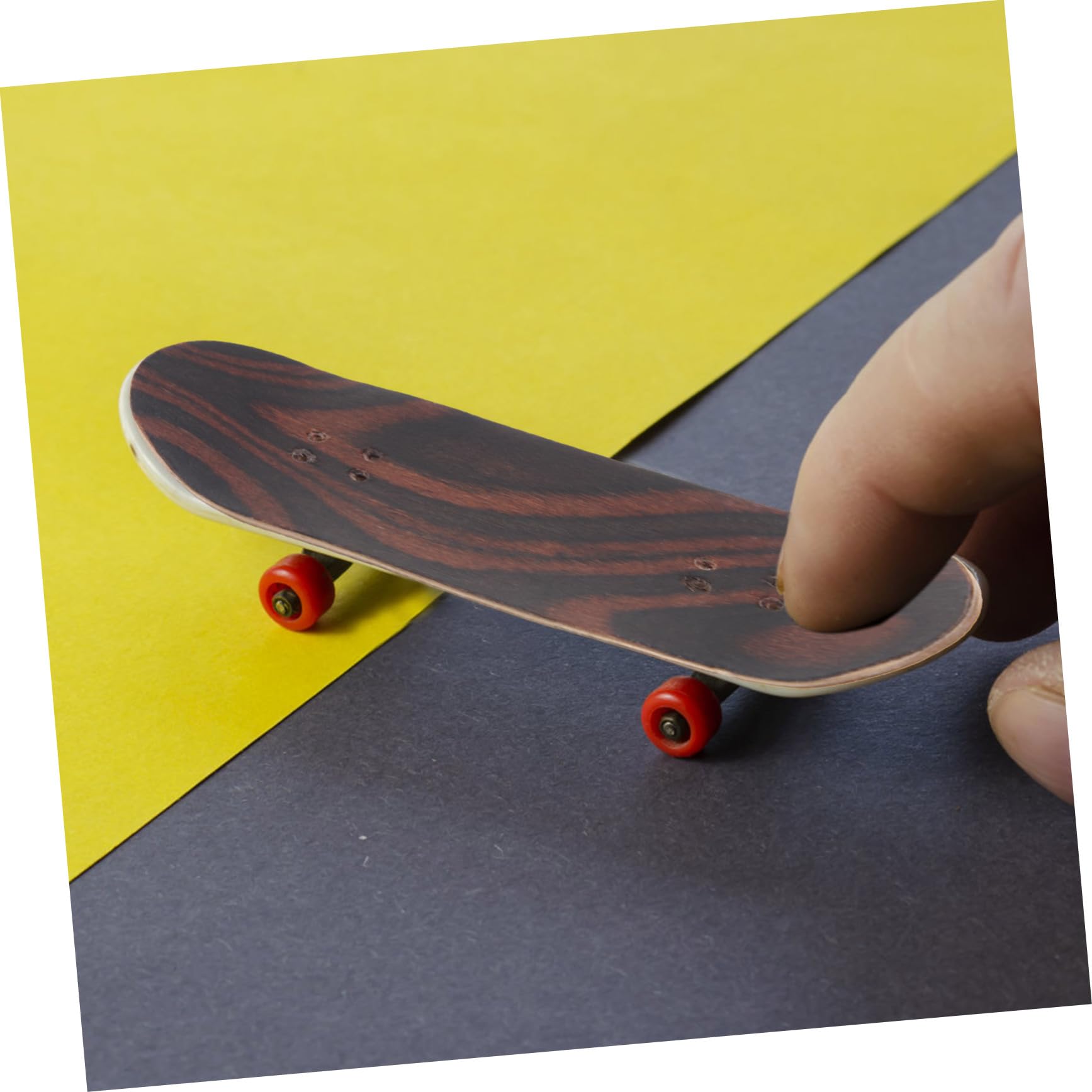 POPETPOP Wood Finger Skateboard Deck Replacement Ply Maple Board for DIY Finger Skateboarding Pre Punched for Easy Wheel Installation Present for Skateboard Enthusiasts