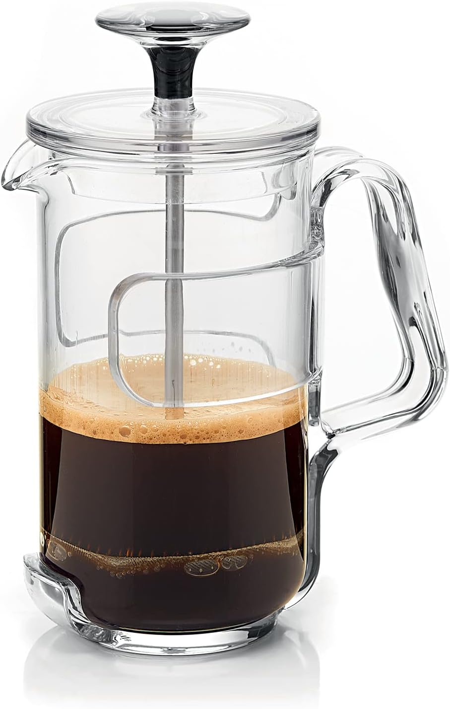 Guzzini My Kitchen Coffee/Tea Press, 3 Cup, 7-Inches, Clear Plastic Glass