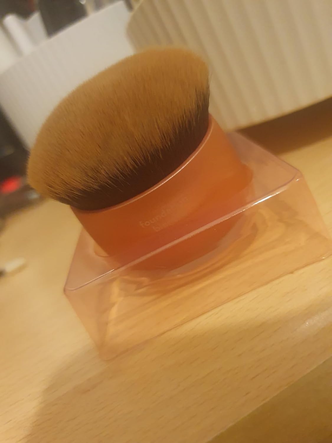 Real Techniques Foundation Makeup Blender, Kabuki Brush For Face or Body Makeup, Works With Liquid or Cream Foundation, No Handle, Blend & Buff Makeup, Dense Synthetic Bristles, 1 Count