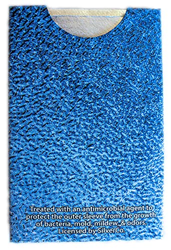 Credit Card Sleeve, Ultra slim Micro Wallet, Ultralight, RFID Blocking, Tear Proof, Weather Proof, Sparkle Blue3