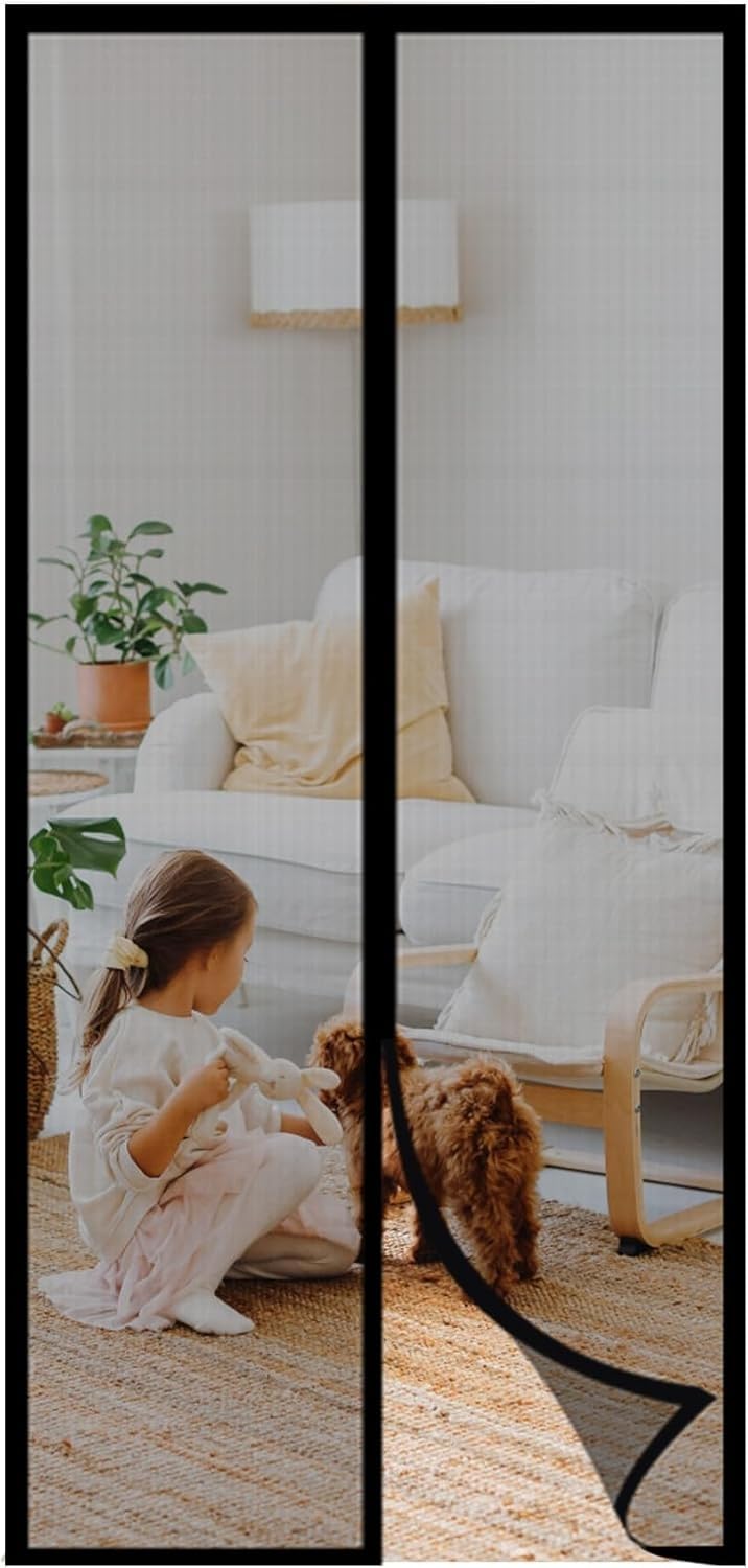 Magnetic Cat Screen Door - Pet-Friendly Insect Barrier For Cats And Small Pets(90x210cm)