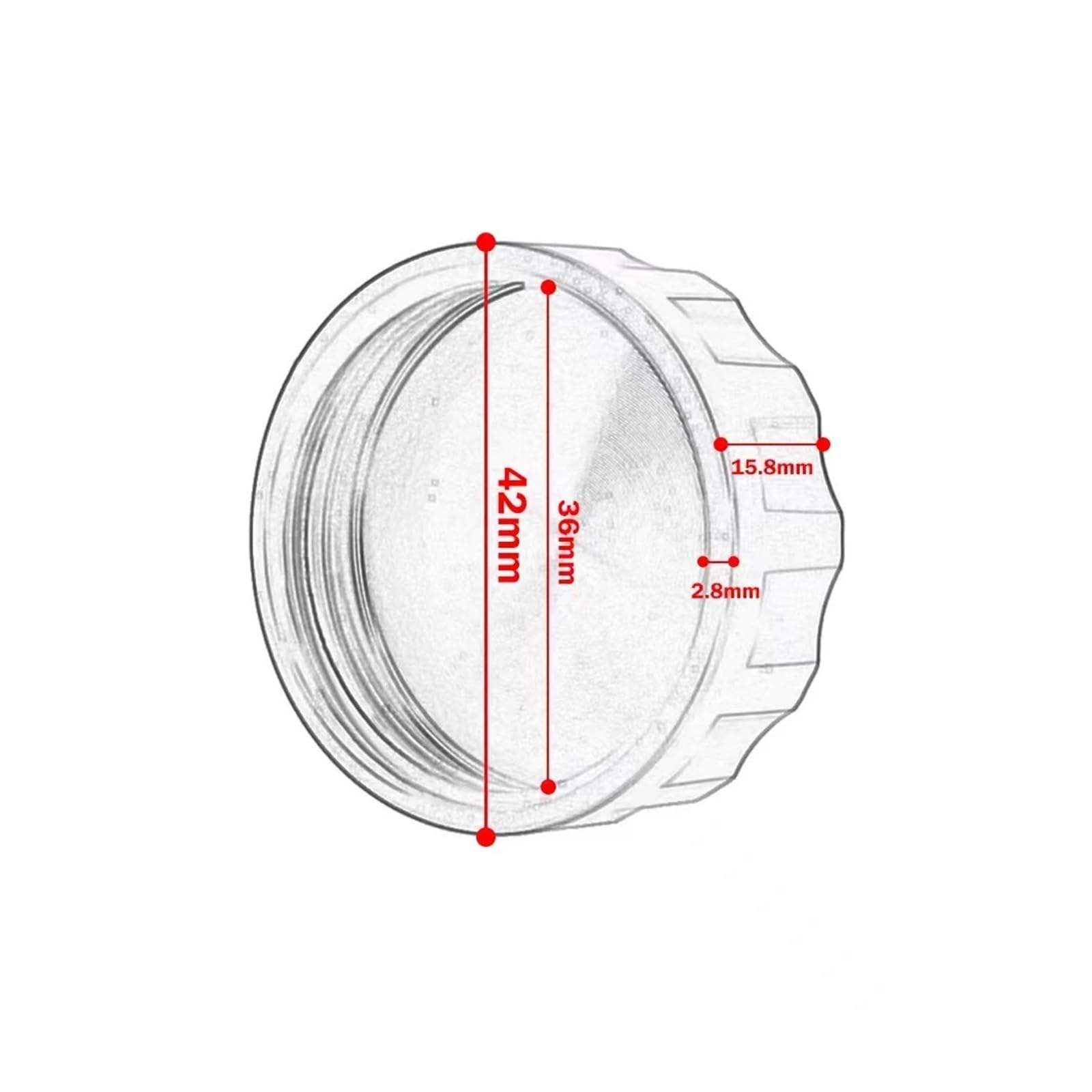 Coperchio del serbatoio del liquido dei freni dell Per K@&TM DUKE 390 RC390 2013-2023 Moto CNC Tappo Serbatoio Liquido Freno Posteriore(03)