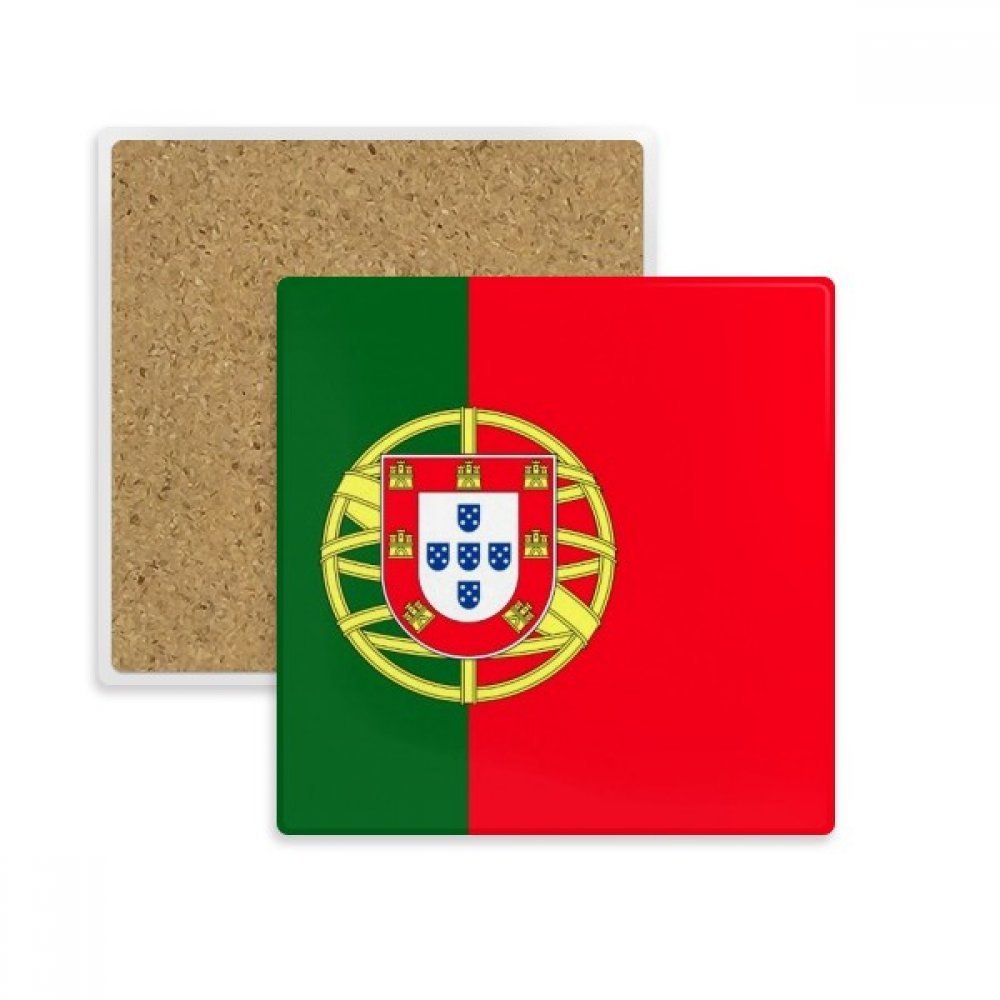 Dessous de verre Portugal en pierre absorbante pour tasse et mug - lot de 2