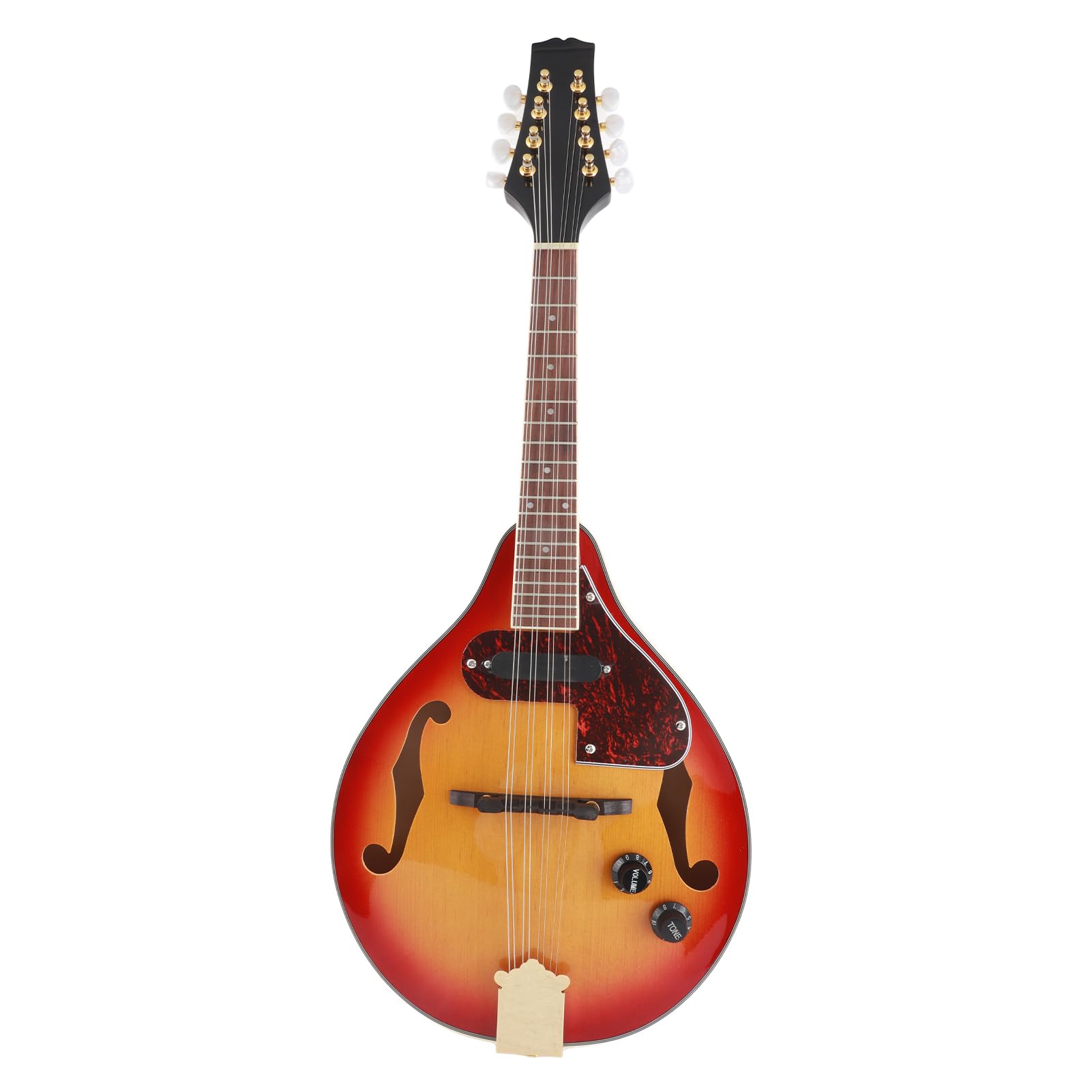 Mandolino Elettrico Regolabile Stile A Mandolino A 8 Corde con Top in Abete, Tastiera in Palissandro, Controlli di Volume e Tono per Esercitarsi Nella Registrazione di Musicisti Folk