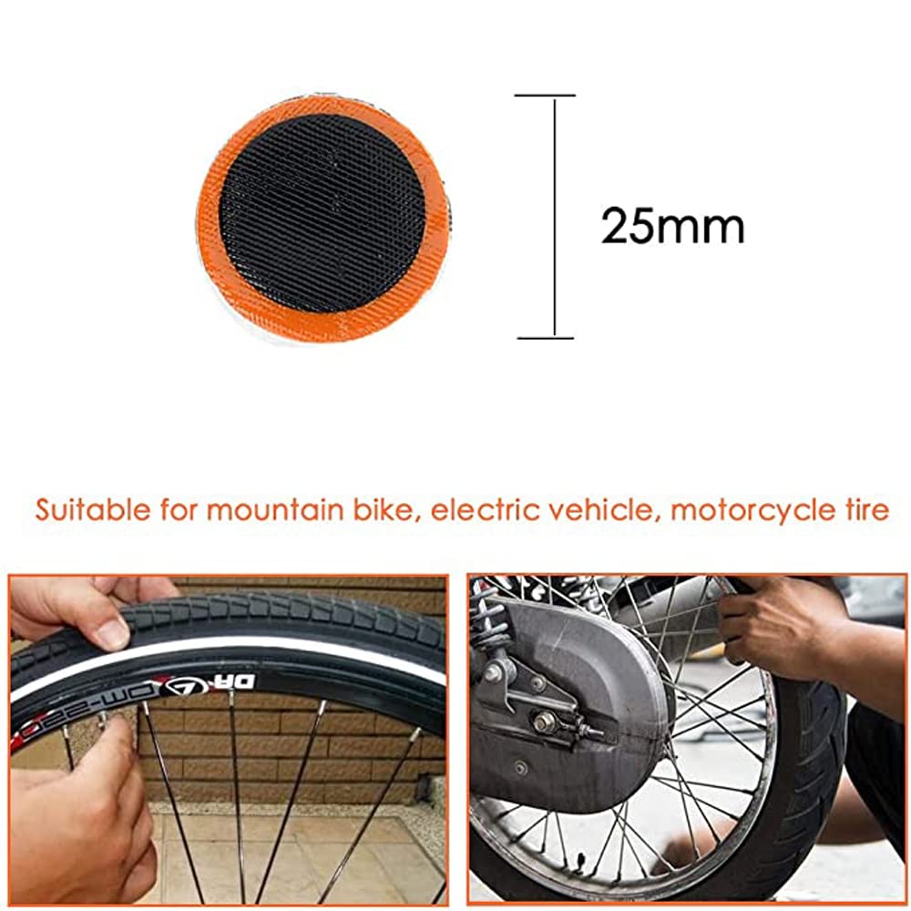 96 Rustines Réparation Pneu Vélo Et Moto - Kit Urgence Crevaison - 48 Rondes + 48 Carrées