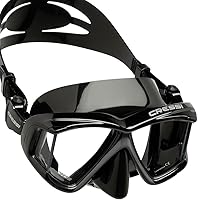 Cressi Pano 4 Panoramic Diving Mask - 4-Tempered Glass Lenses, Soft Silicone Skirt, Wide View for Scuba Snorkeling - Italian Design