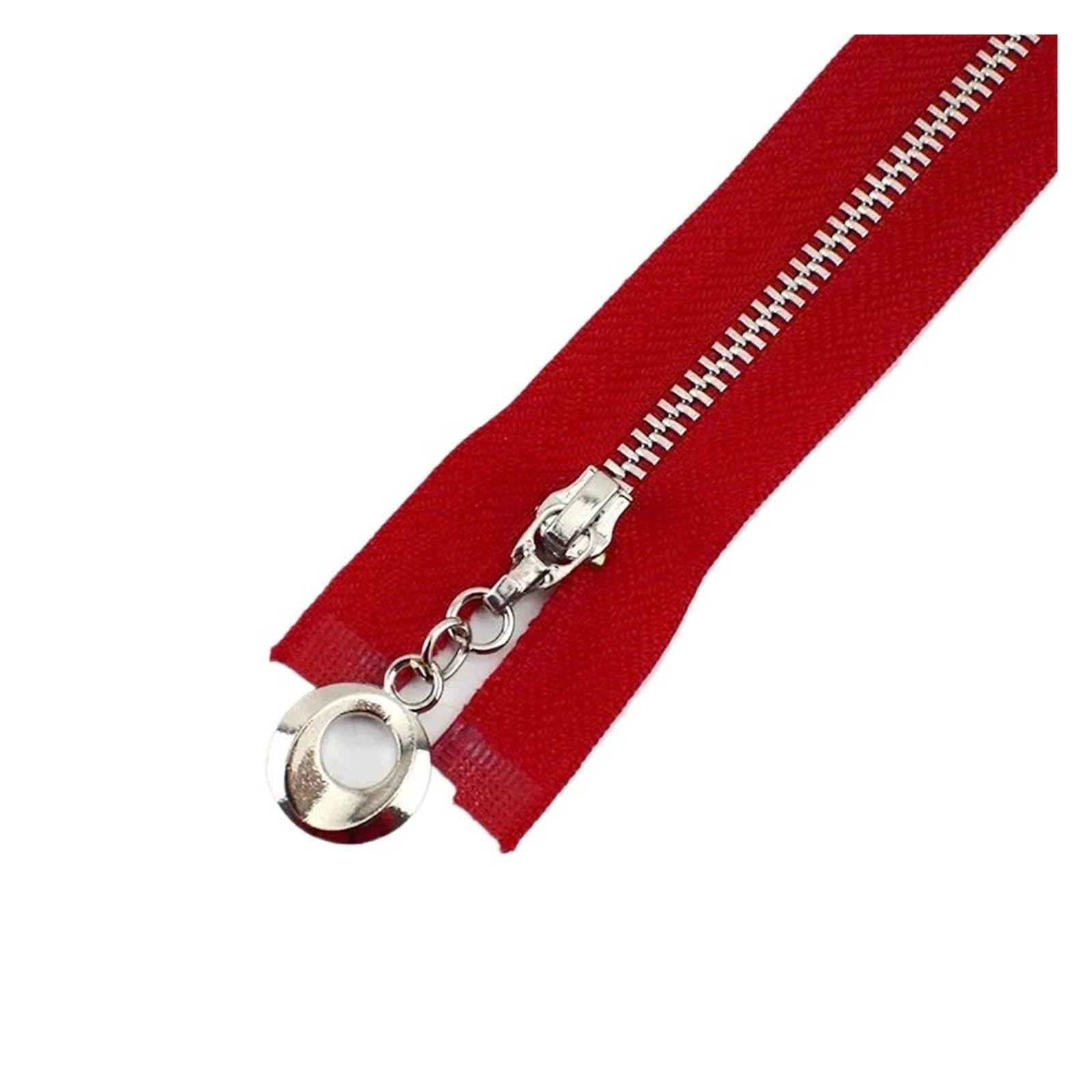 5Pcs 3# Metal Zipper for Sewing 15-18cm Close-End Zippers Silver Tooth Bag Decor Zip DIY Garment Accessories(ZA093-Red,Close-End-15cm)