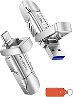 Pen drive de estado sólido MOVE SPEED 1 TB, 570 MB/s de alta velocidade, entrada dupla tipo C + USB 3.2, pen drive compatível com iPhone 15 e 16/telefone Android/MacBook/áudio/Smart TV
