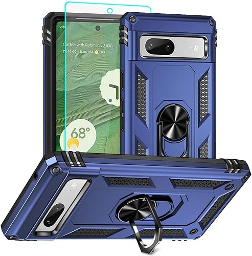 Funda para Pixel 7a, Google Pixel 7A con protector de pantalla HD, grado militar de 16 pies a prueba de caídas, anillo protector a prueba de golpes disponible en Yaxa Peru