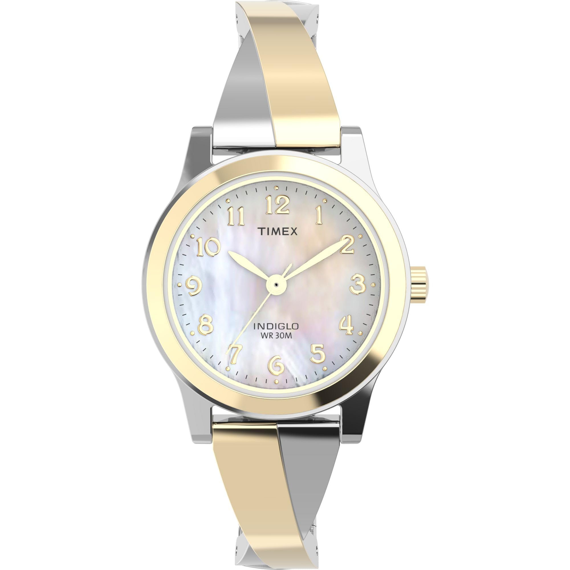 timex Fashion Stretch Bangles White Round Dial Analog Women's Watch - TW2V51100JQ-picture-17