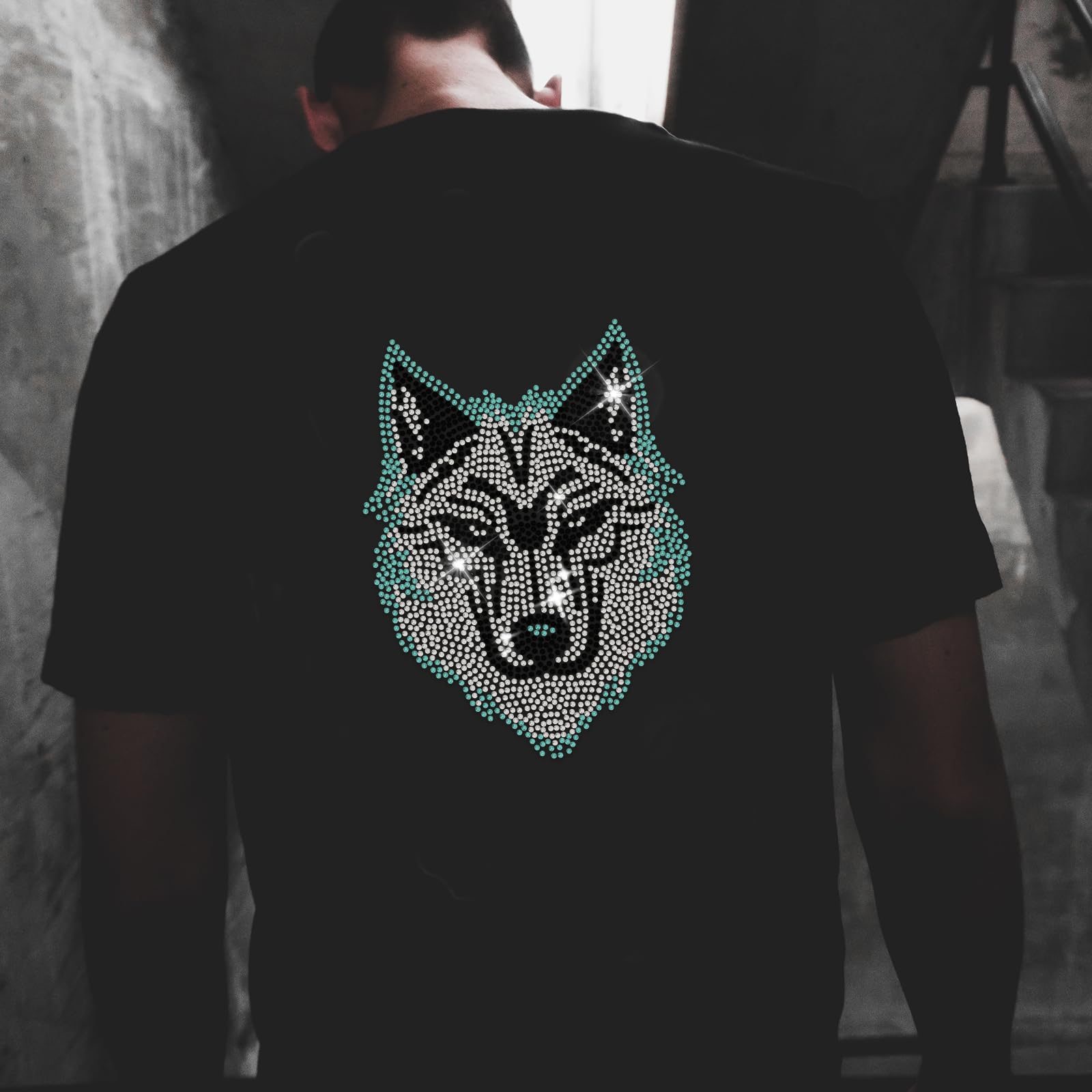 Amazon.com: MAYJOYDIY Wolf Iron on Rhinestone Heat Transfer 5.7