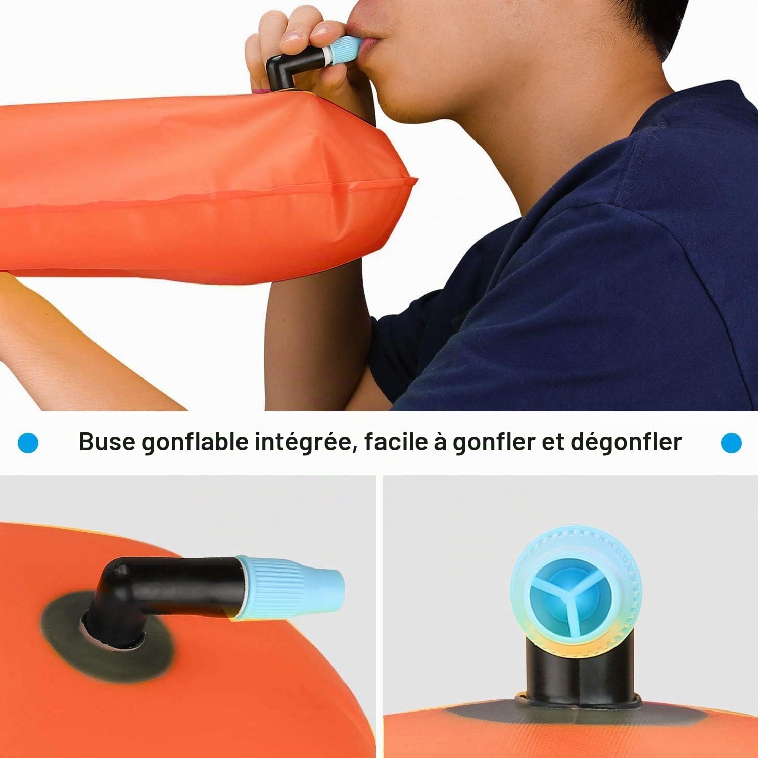 JOTO Bouée de Natation Swim Buoy Eau Libre, 【Lot de 2】 avec Ceinture Ajustable et Sangle, Entraînement en Toute Sécurité, à Haute Visibilité, pour Les Triathlètes, Kayakistes, Plongeurs en Apnée