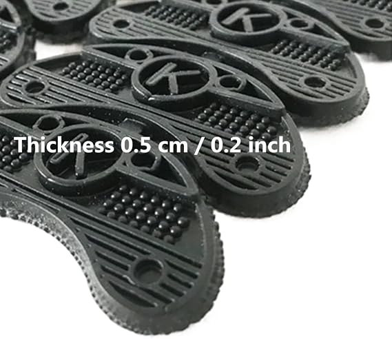 40 Pieces Shoe Heel Plates Rubber Taps Sole Tips Replacement Heel Repair Pad with Nails, Black