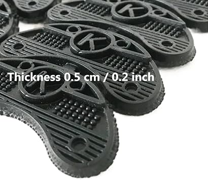40 Pieces Shoe Heel Plates Rubber Taps Sole Tips Replacement Heel Repair Pad with Nails, Black