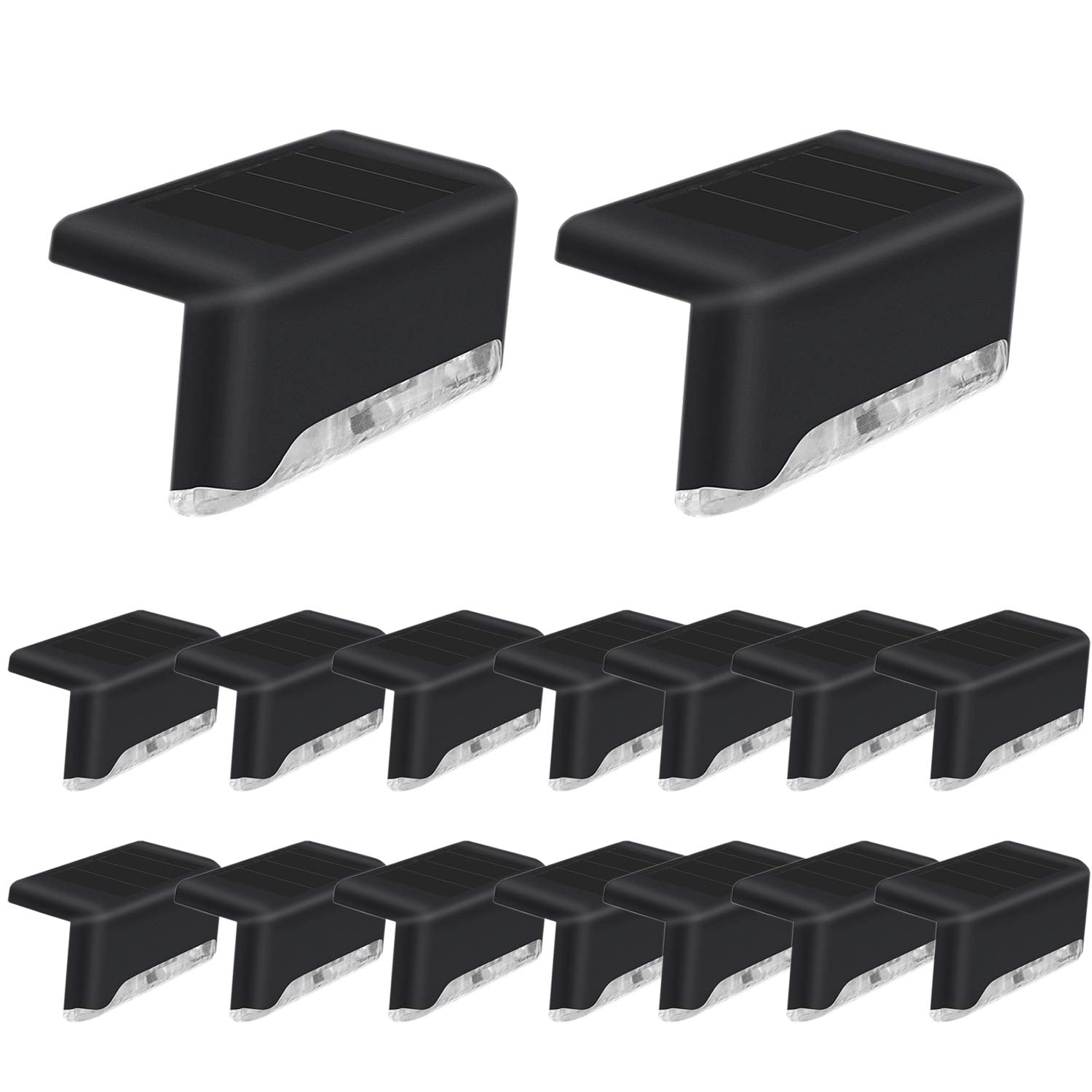 Codian Warm White 16 Pack Solar Deck Light, Solar Deck Led Lights For Outdoor, Waterproof Led Lights For Step, Railing, Wall, Patio, Garden, Stair, Yard And Driveway Path (Warm White)