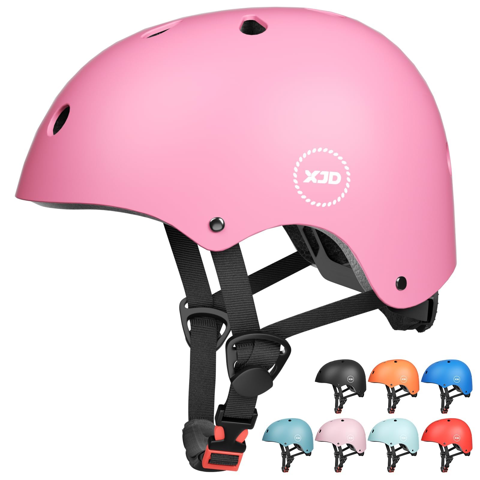 XJD Casco da bicicletta per bambini 1-13 anni,casco scooter,sicurezza regolabile,Casco Protettivo per multisport skateboard monopattino ciclismo pattinaggio(44–58cm)