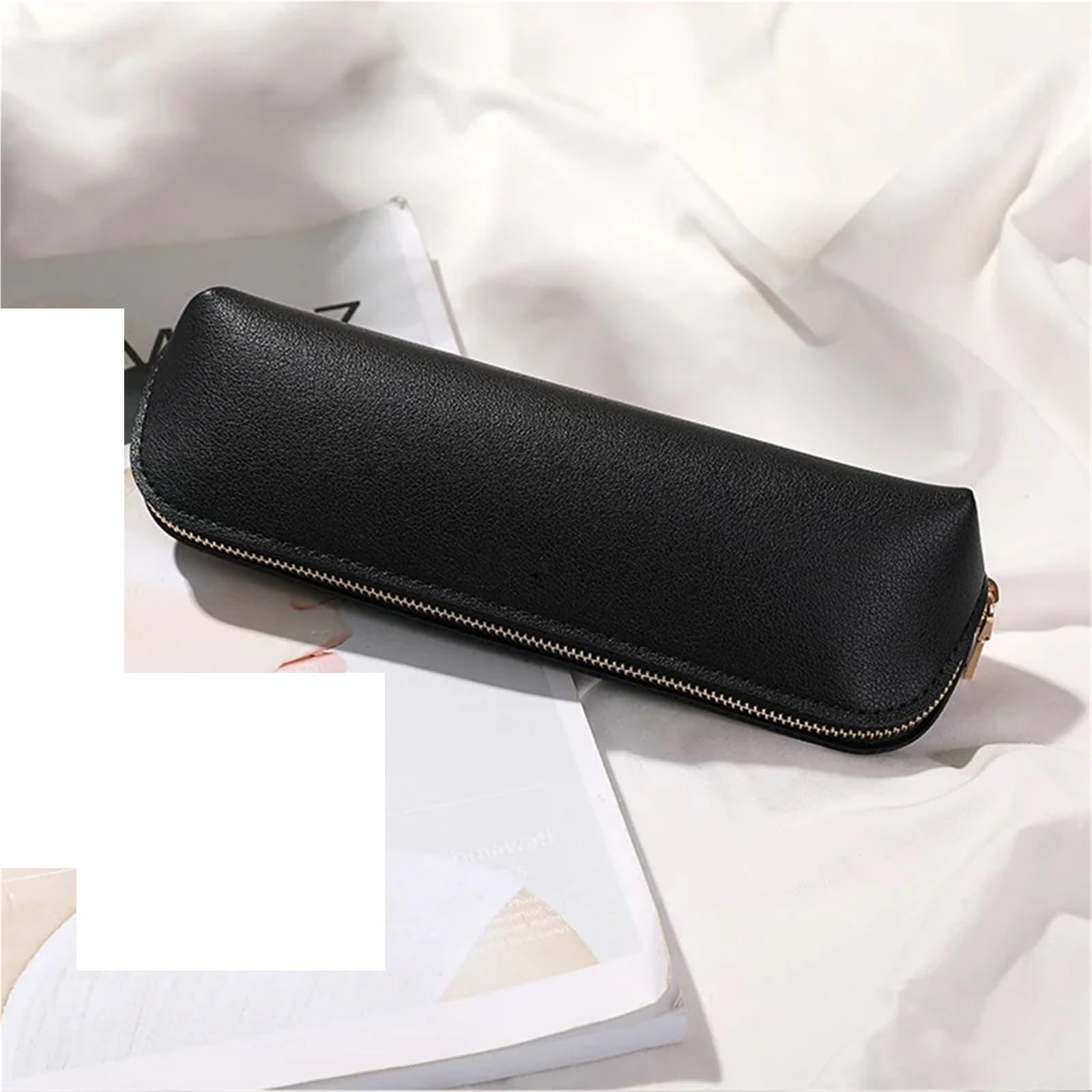 1 Estuche for lápices de PC, Estuche de Cuero for lápices, Estuche pequeño for lápices, Estuche de Cuero for Oficina para Estudiantes(Light Khaki)