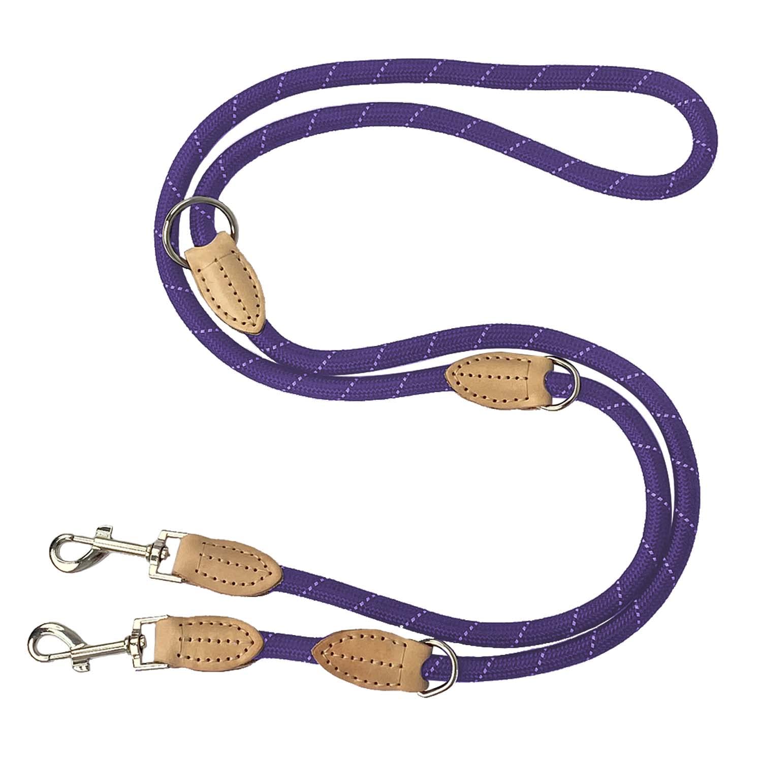 AiTodos® 2,0m Correa Fuerte para Perros, Correa para Perros Antitirones para Entrenar o Caminar, Adecuada para Perros Pequeños, Medianos y Grandes, Púrpura