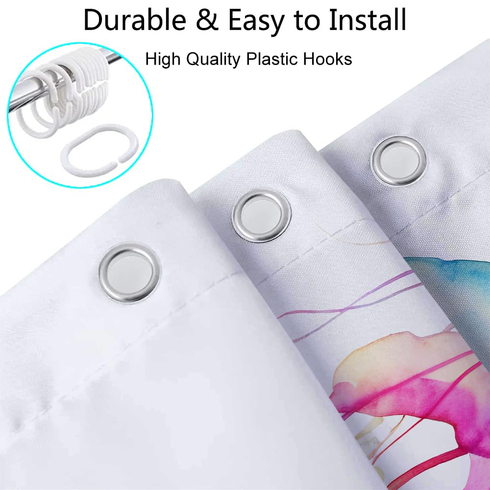 Ozean Duschvorhang 183x183 Cm – Unterwasserwelt-Motiv, Wasserdichtes Polyester, Mit 12 Haken