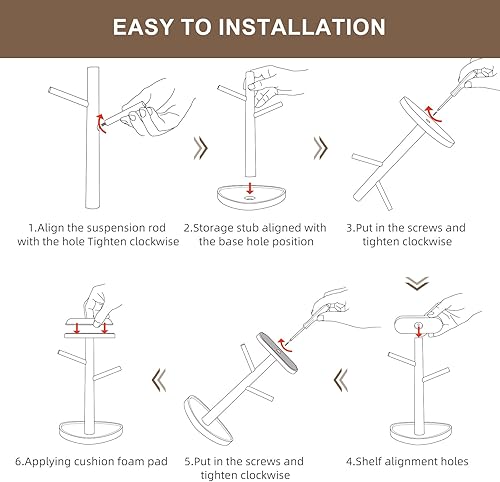 Miniatura 6 de HiBloks VR Stand Accessories, Wooden Headset Display Holder & Touch Controller Mount Station for MetaOculus Quest 3, Quest 2, PSVR 2, Valve Index,