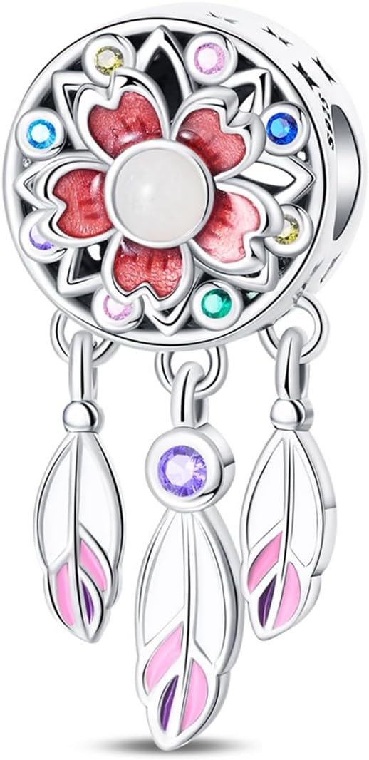 MICOO 925 Sterling Silver Charms for Bracelets and Necklaces Butterfly Charms Beads Insects Flowers Charm Fits Pandora European Bracelets Gifts for Women Family Friends