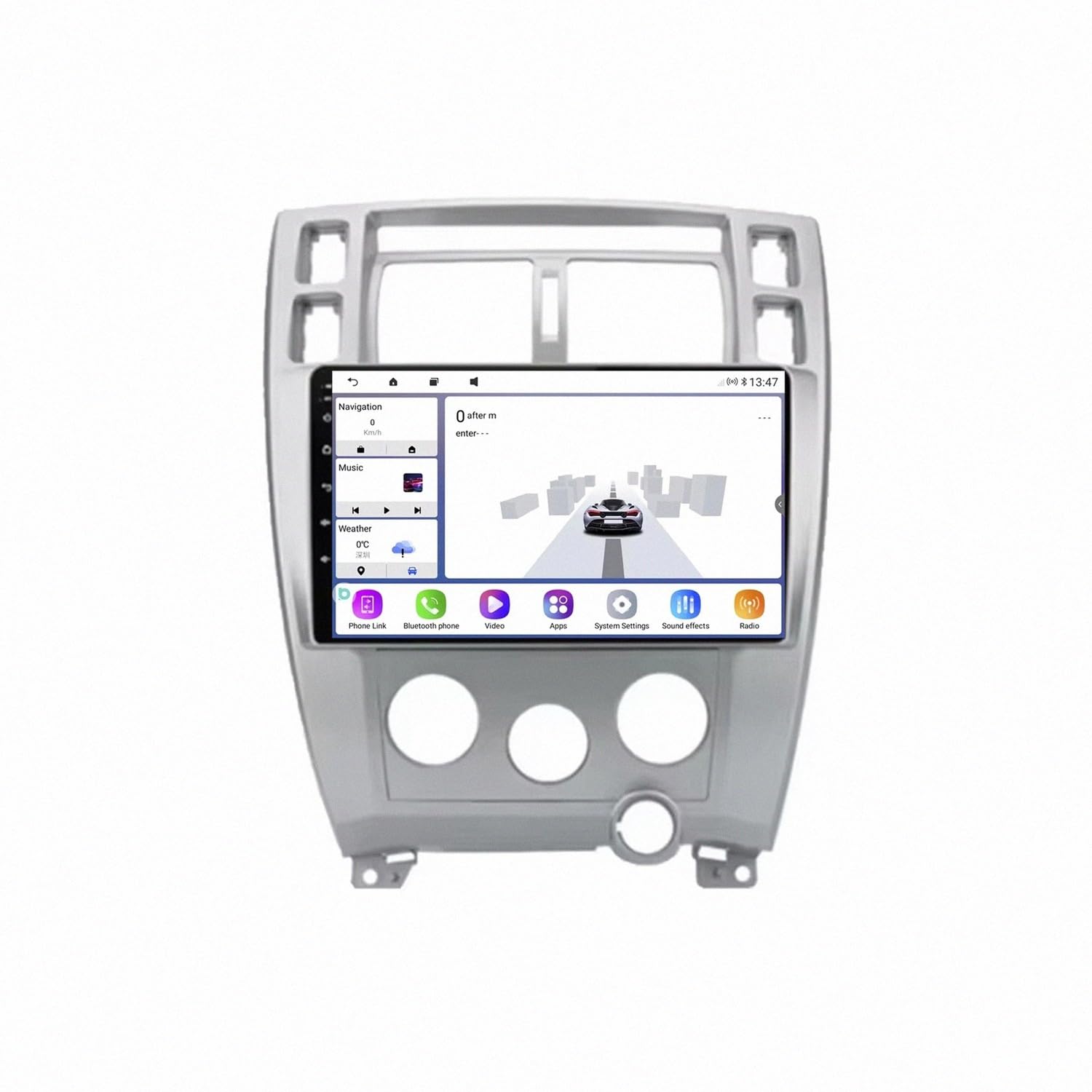 Radio de coche 2 DIN para Hyundai Tucson 2004-2013 con Android Auto inalámbrico 8