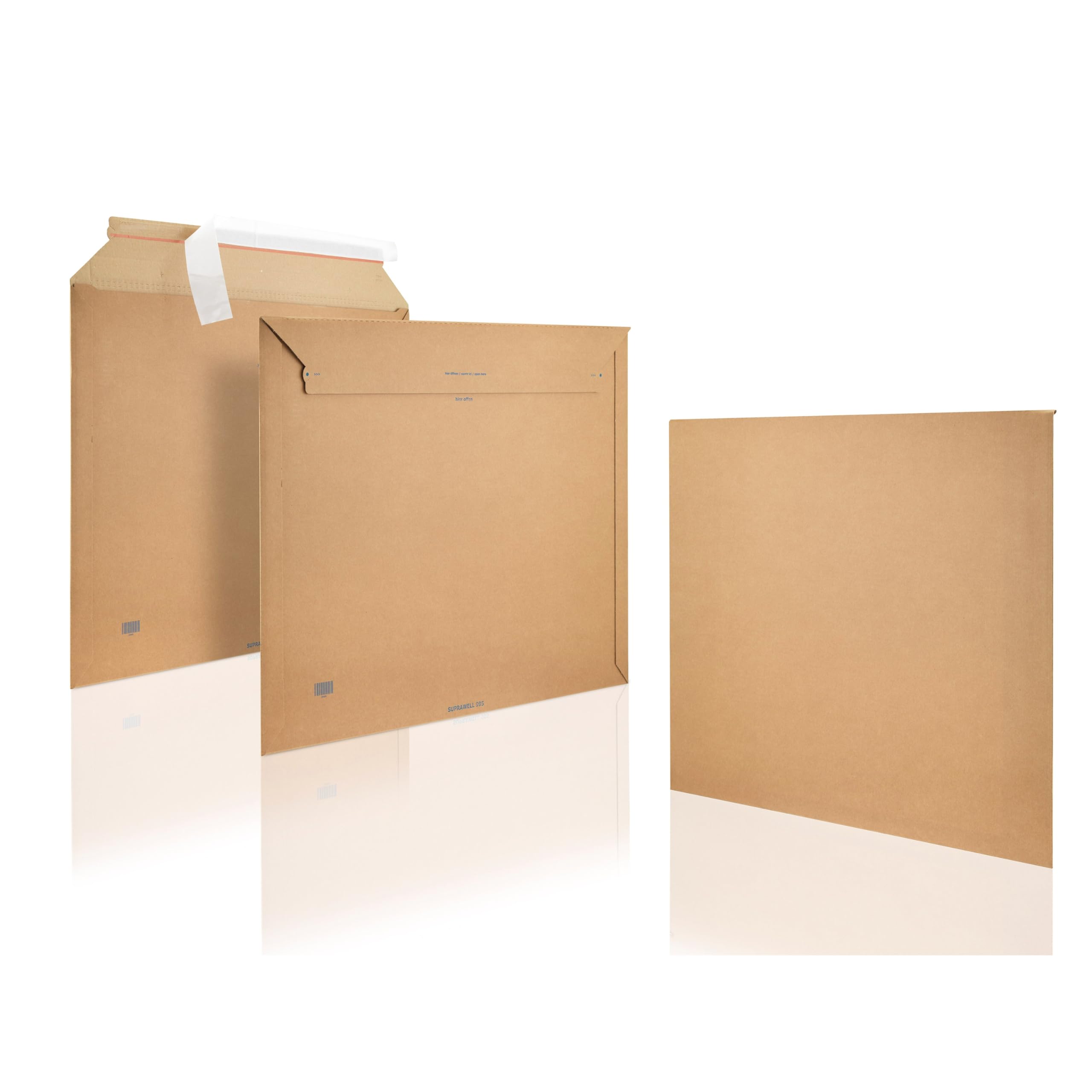 25 Stück Wellpappe Kalenderverpackung DIN A2 665 x 490 mm (SW990) selbstklebend Braun - Pappe Versandtaschen aus Karton für Kalender & Bilder - Warensendung Versand Verpackung reißfest