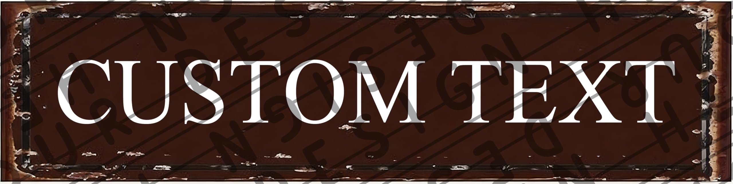 Personalized 16x4 Metal Sign Custom Message Patio Deck Balcony Yard Decor