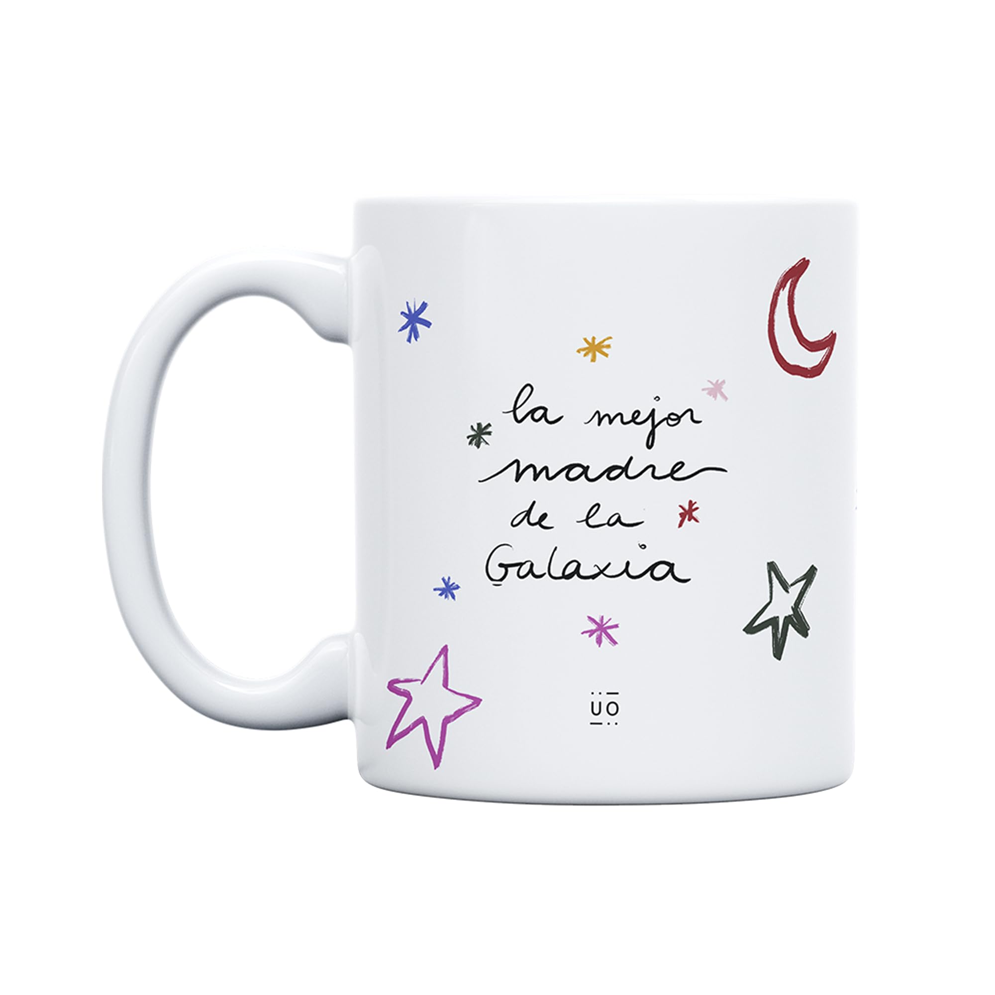UO Mug Gift with Message The Best Mother in The Galaxy, Mother's Day Gift, Gift for Moms, Gift for Moms, Gift for Moms, 350 ml, Ceramic,