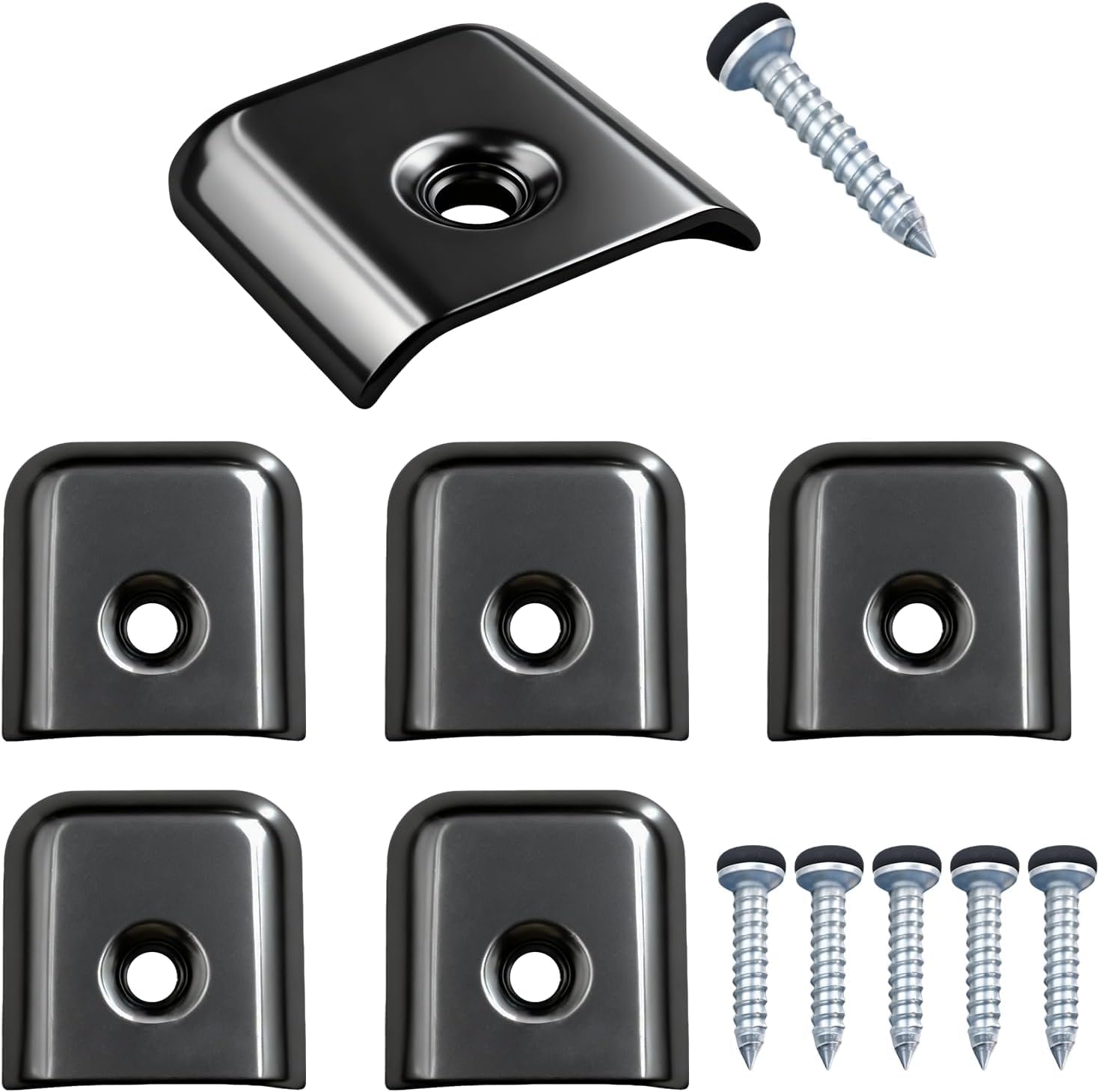 6PCS Aluminum RV Bumper End Cap for 1" RV Camper Trailer Vinyl Trim Molding