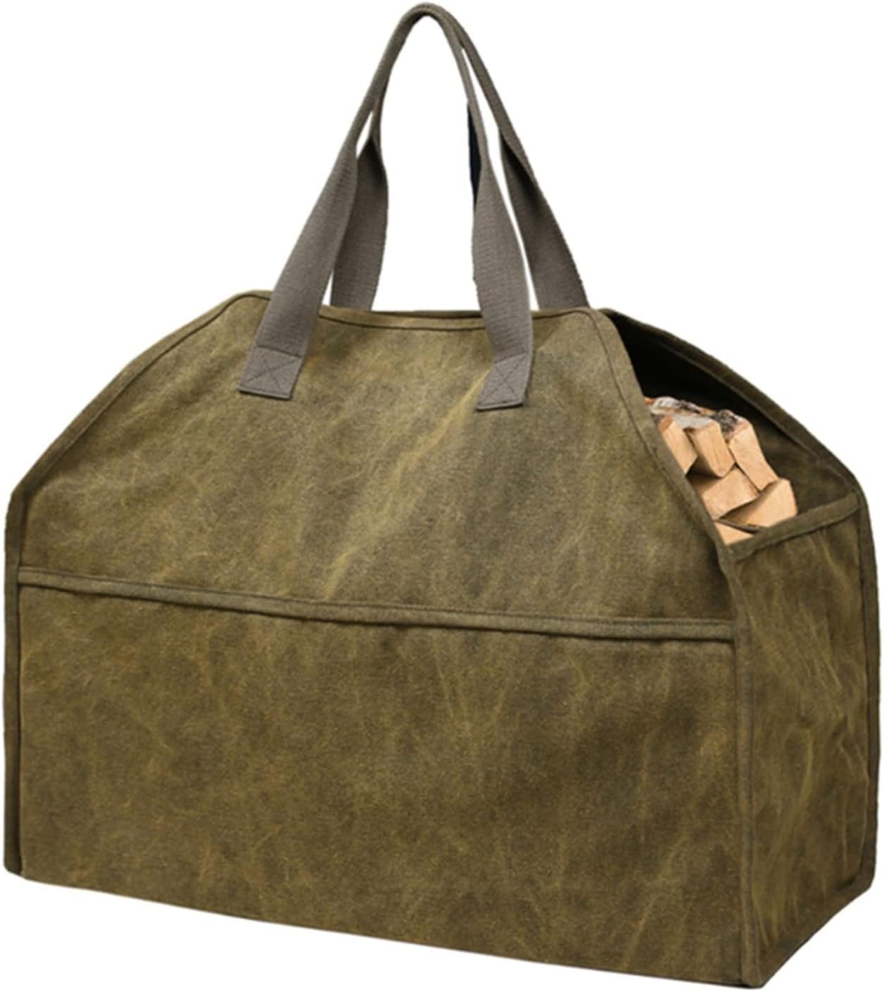 Log Storage Holder Carrier Canvas Firewood Bag Fire Wood Tote Outdoor Portable Organizer Fireplace Wood StoveFirewood Storage Bag