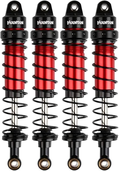 INJORA RC Amortisseur Set 4pcs RC Shock Absorbers RC Damper pour 1/10 RC Crawler Axial SCX10 90046 AXI231017 Traxxas TRX-4 D90 (100mm) - 1