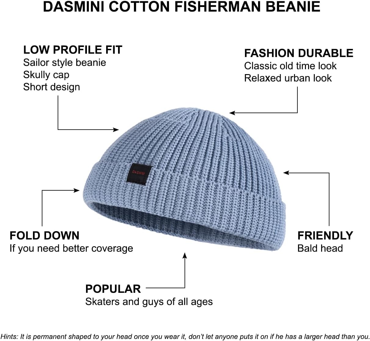 Fisherman Beanie Hats for Men Women,Knit Trawler Skull Cap,Watch Cap,Spring Fall Winter Warm Short Hats - Image 4