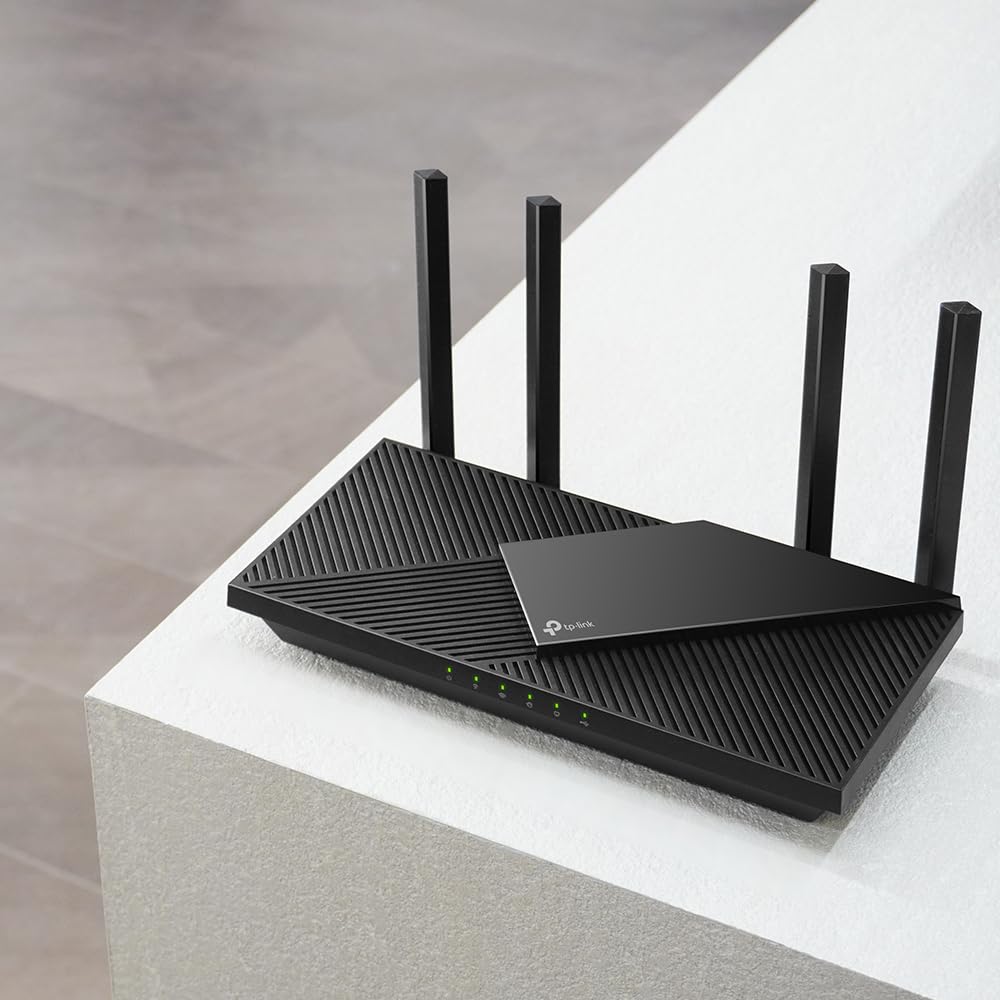 TP-Link Archer AX55 Pro Wi-Fi 6 WLAN Router Dualband AX3000, 1 × 2,5 Gbit/s-Port + 4 × Gigabit-Port, USB 3.0, VPN, WPA3, OneMesh, Kindersicherung, HomeShield, Keine Unterstützung für DSL-Funktion