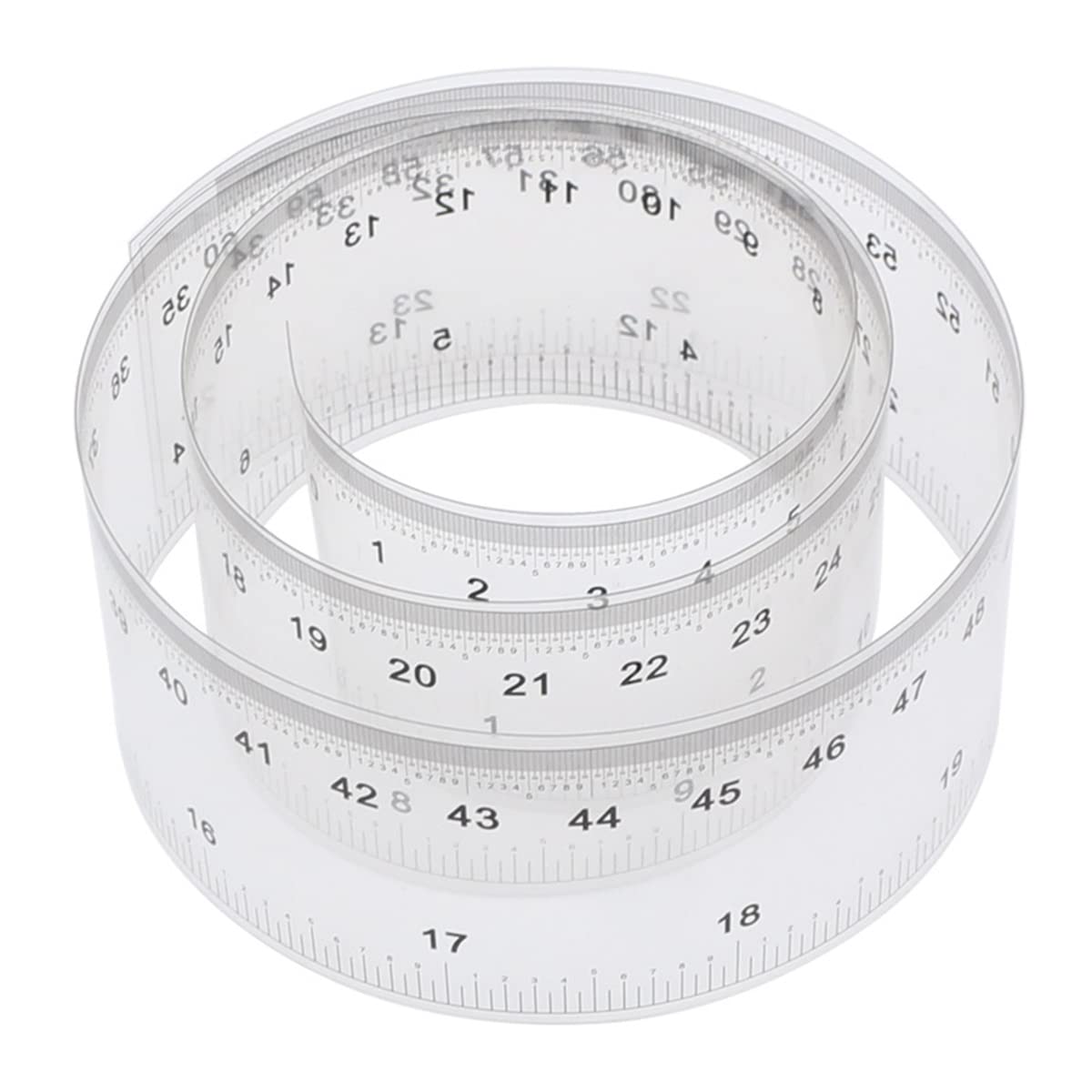 Microscope 1m/1.5m/2m Film Ruler Calibration Transparent Flexible Film Scale 0.1mm/0.5mm Measuring Tools Tape Straightedge(200CM (Scale 0.1mm))