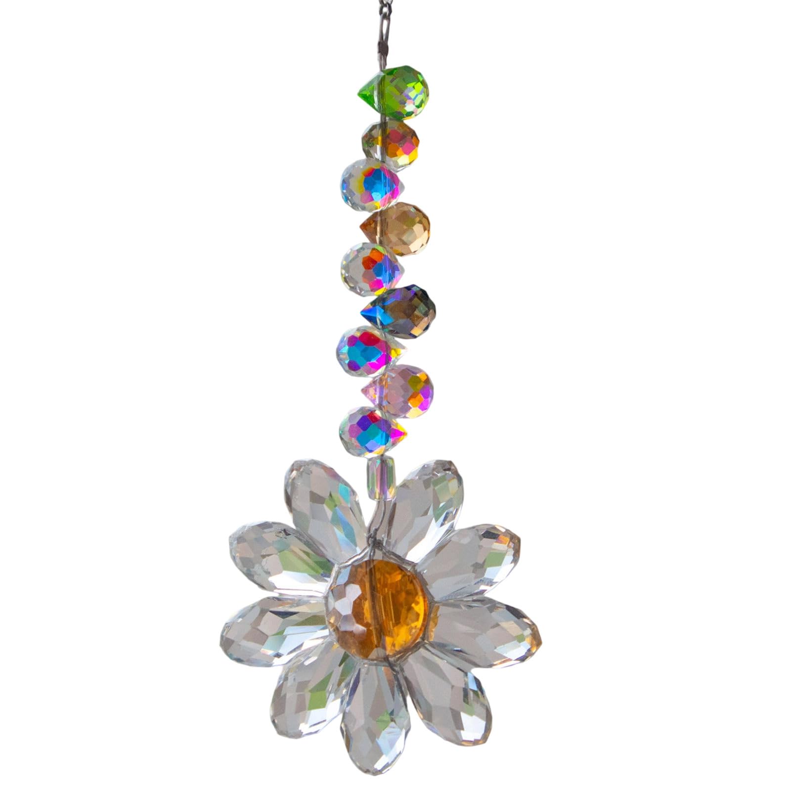 Crystal Rainbows Suncatchers, Hanging Crystals Sun Catchers for Window, Colorful with Sunflowers Pendants Crystal for Window Hanging