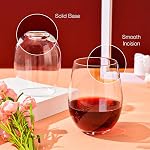 D.M DESIGN·MASTER [6 Pack,18 OZ] - Classic Stemless Wine Glasses, Lead-Free Drinking Glasses, Ideal for Red and White Wine, Cocktail, Juice, Water, Kitchen Glassware, Wedding and Party Gifts.
