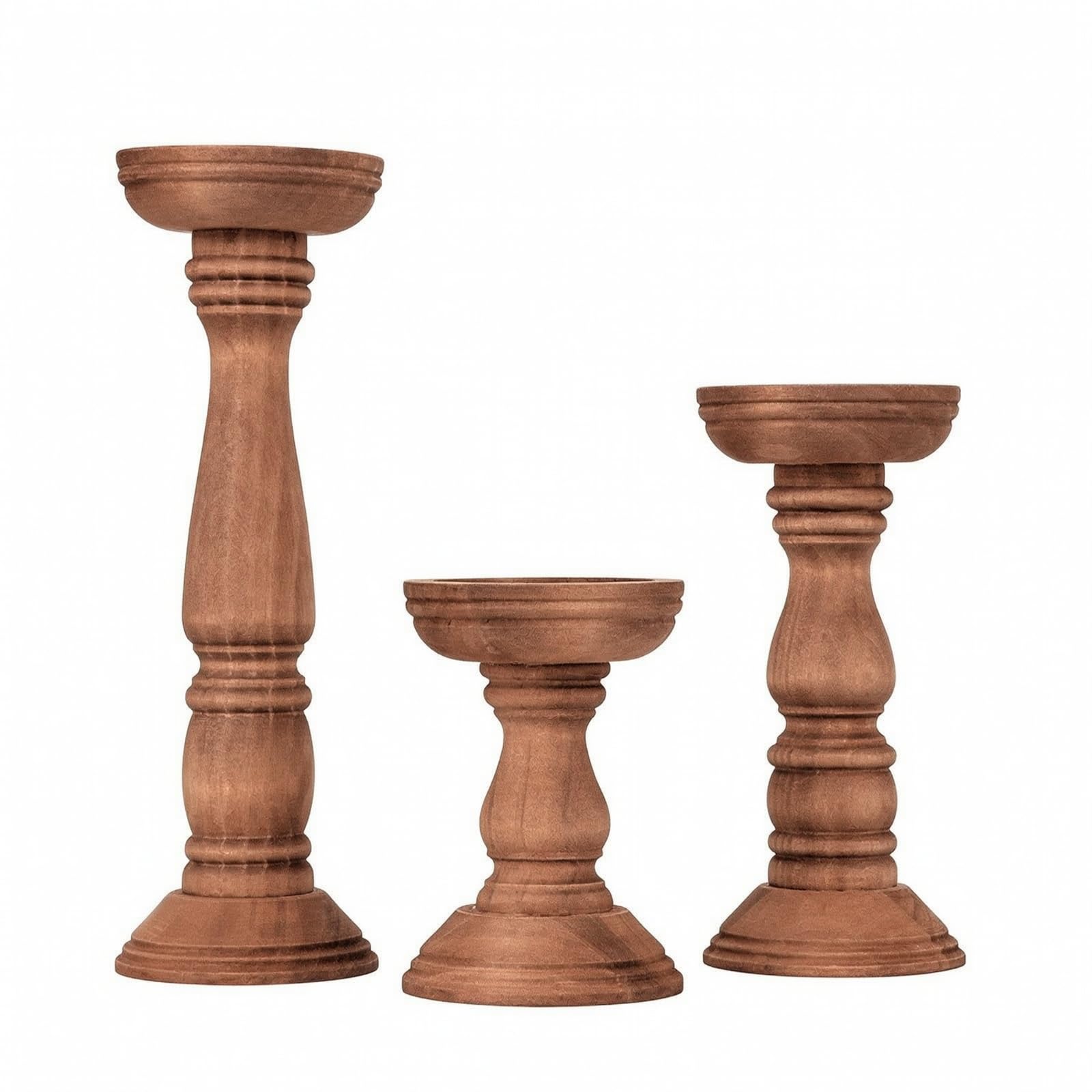 3 Pezzi Portacandele a Colonna Robusto, color to 2