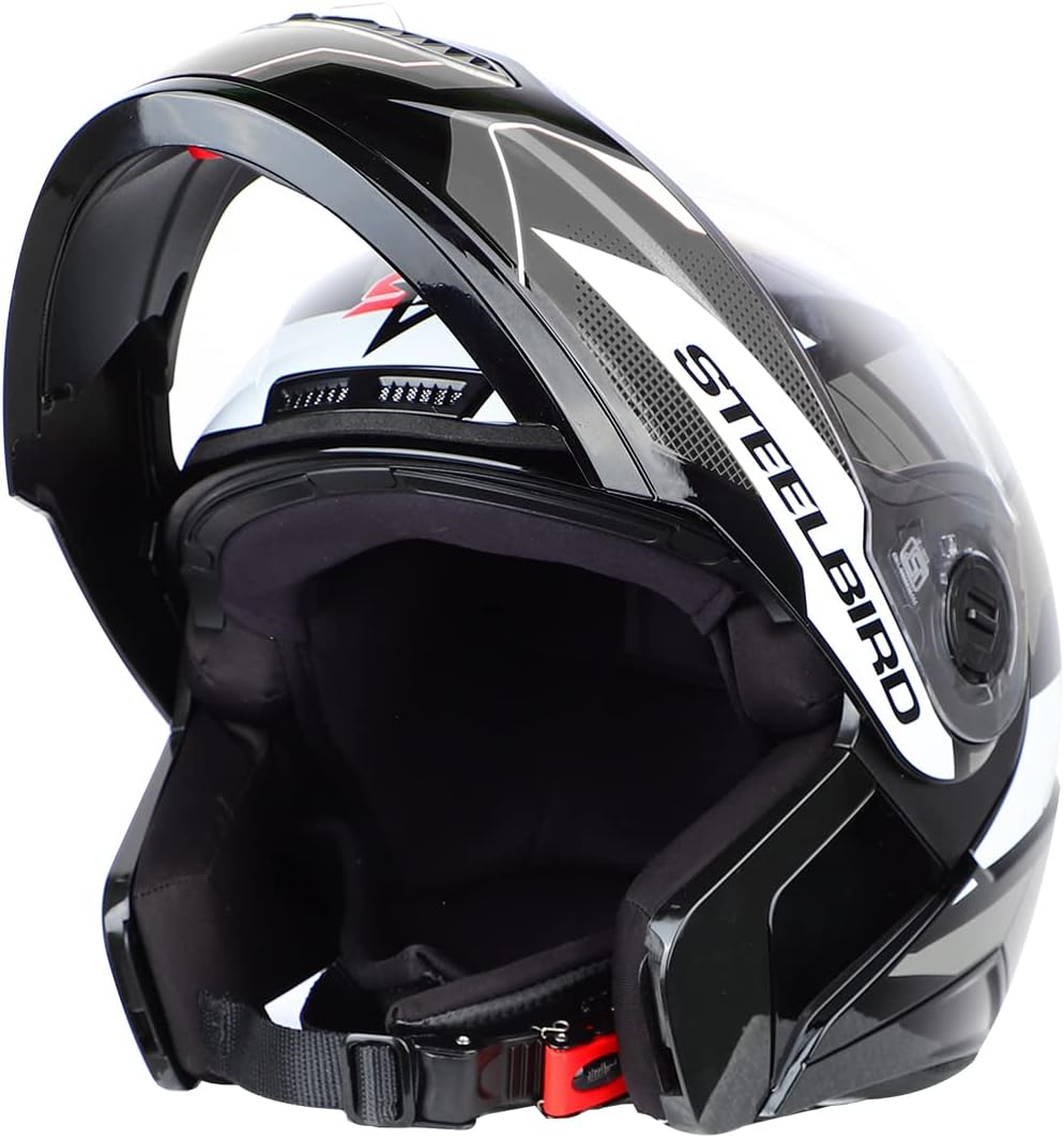Steelbird SBA-7 Huracan ISI Certified Flip-Up Helmet for Men and Women