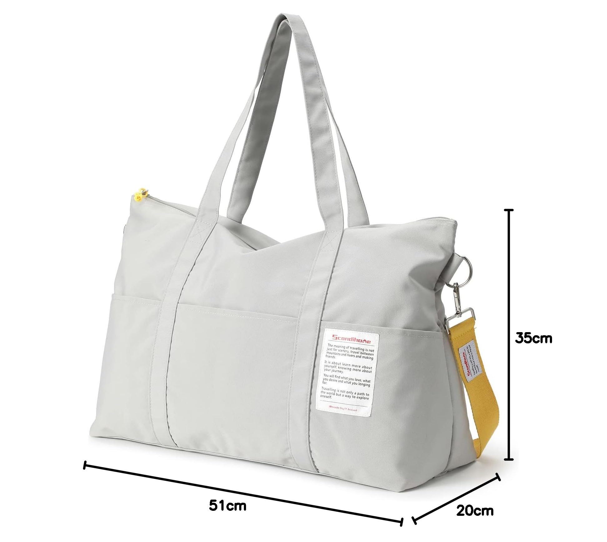 Sporttasche für Damen, Reisetasche für Kurz Trips, Übernachtungstasche Handgepäcktasche, Wasserdichte Sporttaschen für Gym, Yoga und Sauna, Grau
