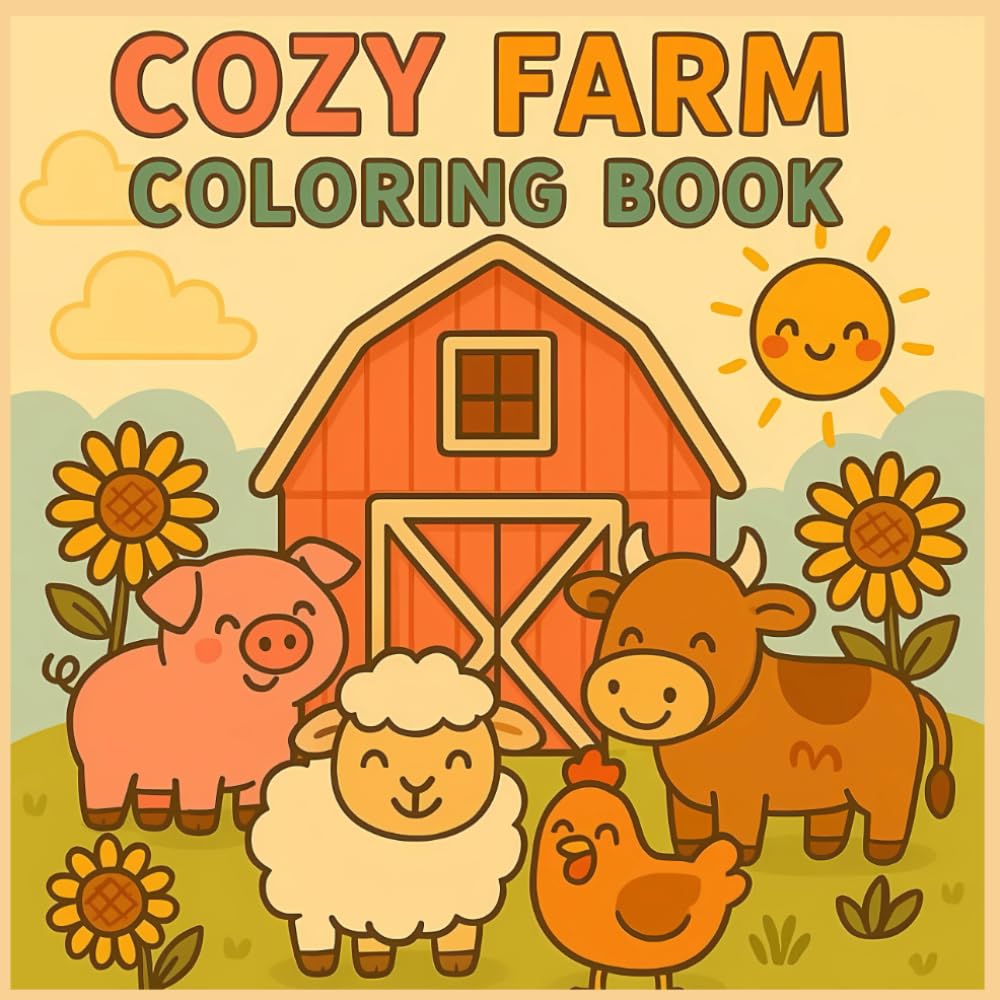 Cozy Farm Coloring Book: Relaxing Country Scenes and Peaceful Rural Moments to Color (Cozy Coloring Books Series)