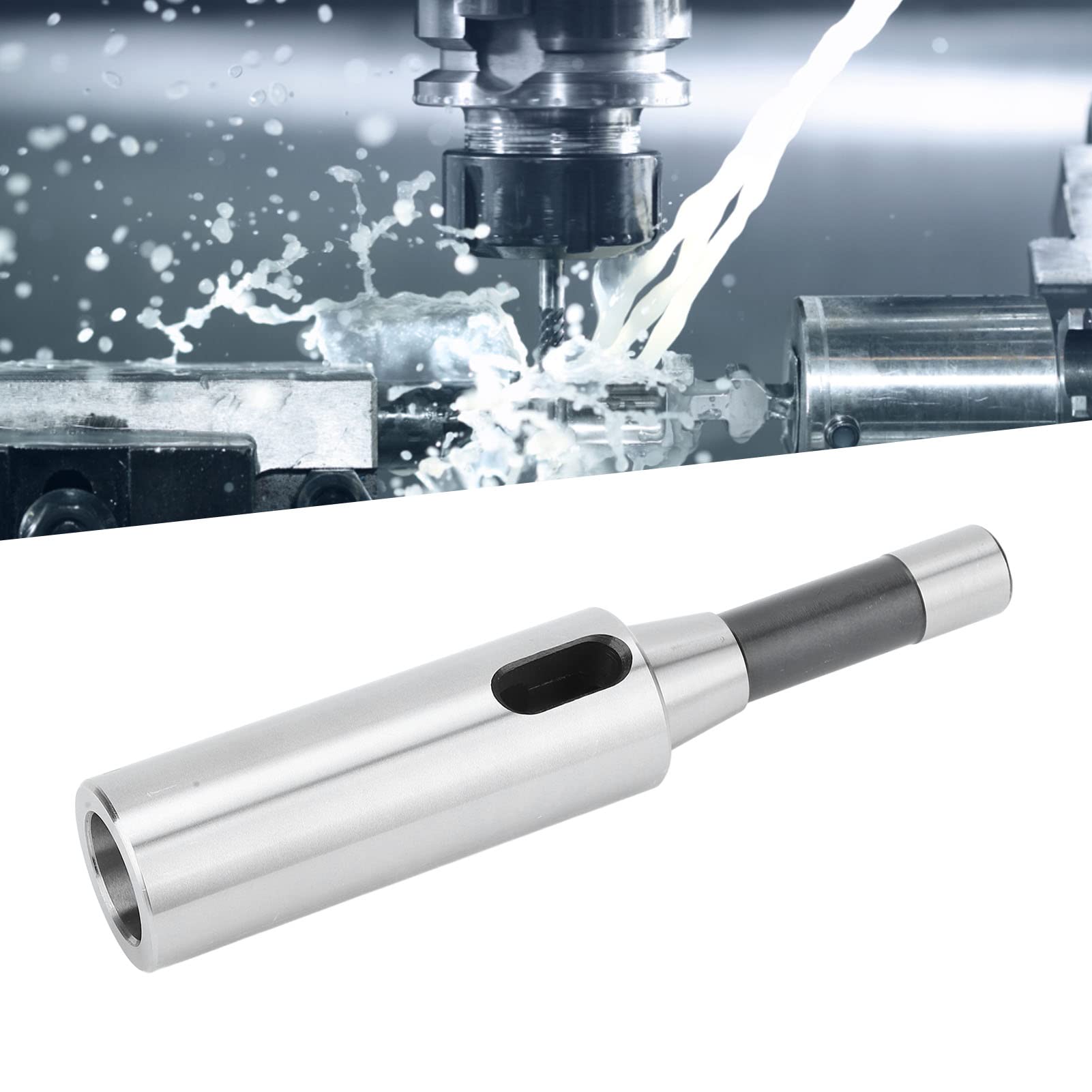 BORDSTRACT Taper Adapter, R8 Spindle to MT4 Arbor Morse Taper Adapter, Alloy Steel Flat Appearance Spindle Adapter for Lathe Milling