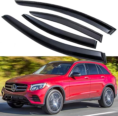 SHIBIDEBAOHUA Viseras de ventana, deflectores de pantalla de ventilación, protectores de lluvia compatibles con Mercedes-Benz Clase GLC-Class GLC300