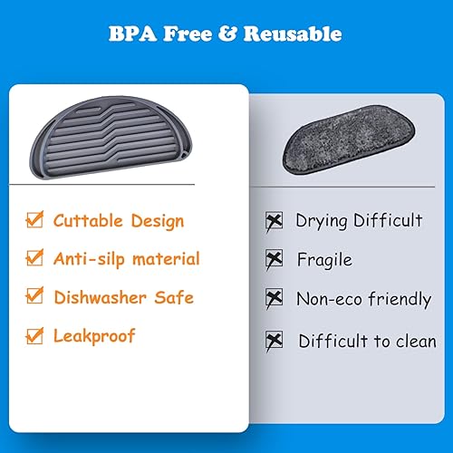 Miniatura 3 de Bandeja colectora de goteo para refrigerador, bandeja dispensadora de agua de silicona reutilizable, bandeja dispensadora de agua para refrigerador,